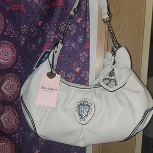 Juicy Couture White Romance Hobo Shoulder Bag